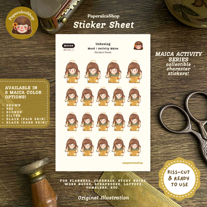 Unboxing Stickers, Unboxing Girl Stickers, Cute Girl Stickers, Cute Stickers MS046