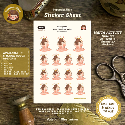 YAS Queen Stickers, Royalty Stickers, Cute Girl Stickers, Cute Stickers MS047