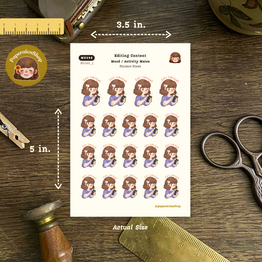 Edit Content Stickers, Content Creator, Stickers, Cute Stickers MS048