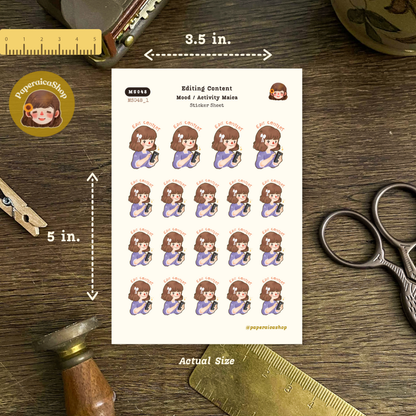 Edit Content Stickers, Content Creator, Stickers, Cute Stickers MS048