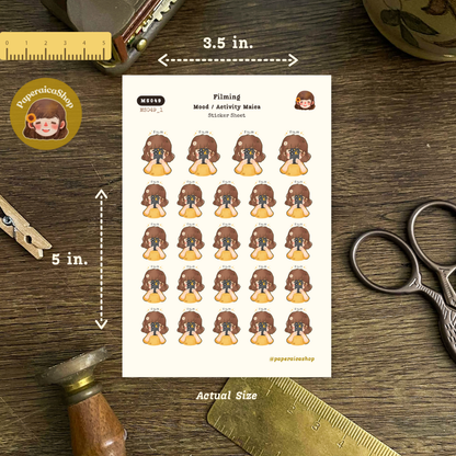 Vlogging Girl Stickers, Film Stickers, Cute Girl Stickers, Cute Stickers MS049