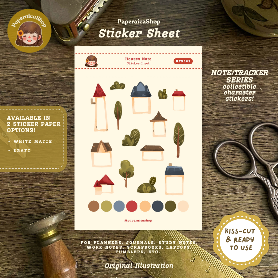 Cute Houses Planner Stickers NTR002