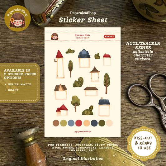 Cute Houses Planner Stickers NTR002