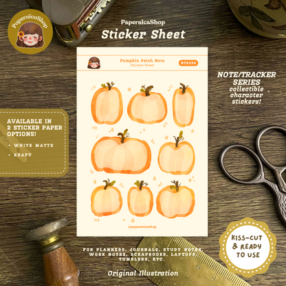 Pumpkin Notes Stickers NTR006
