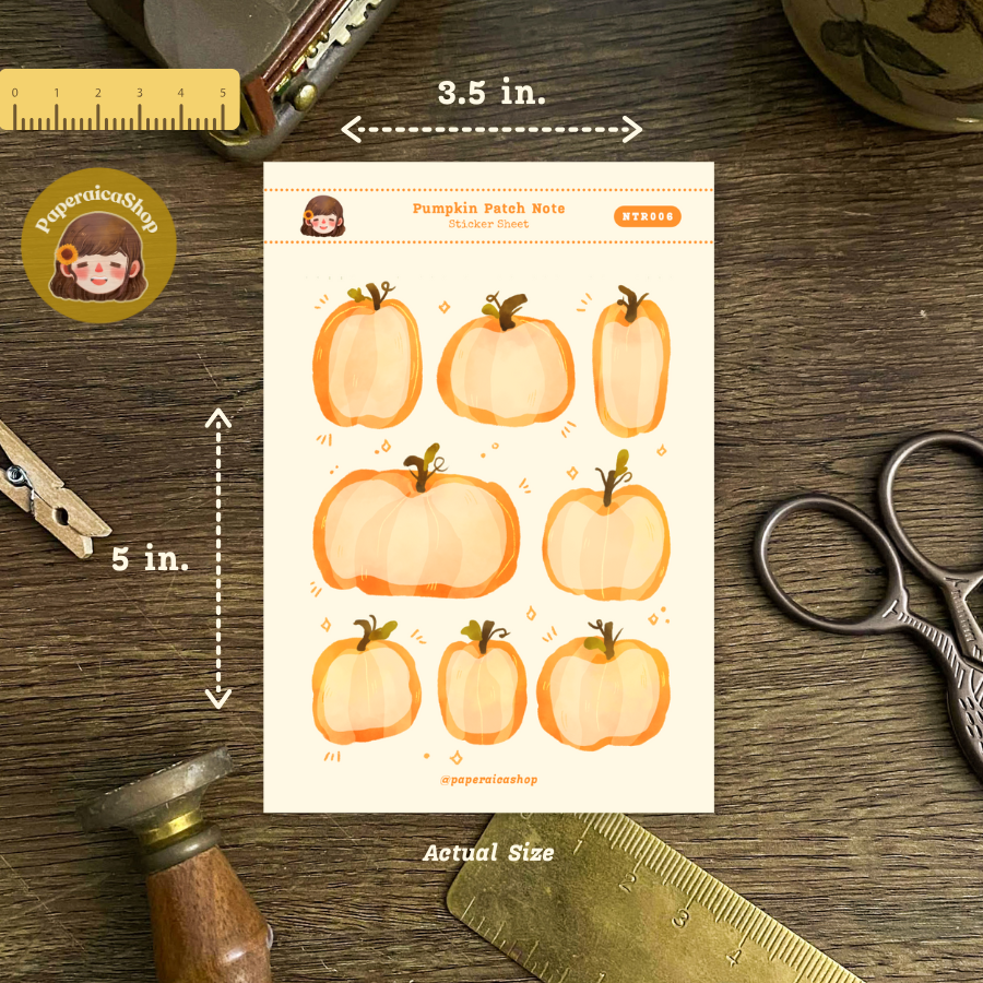 Pumpkin Notes Stickers NTR006