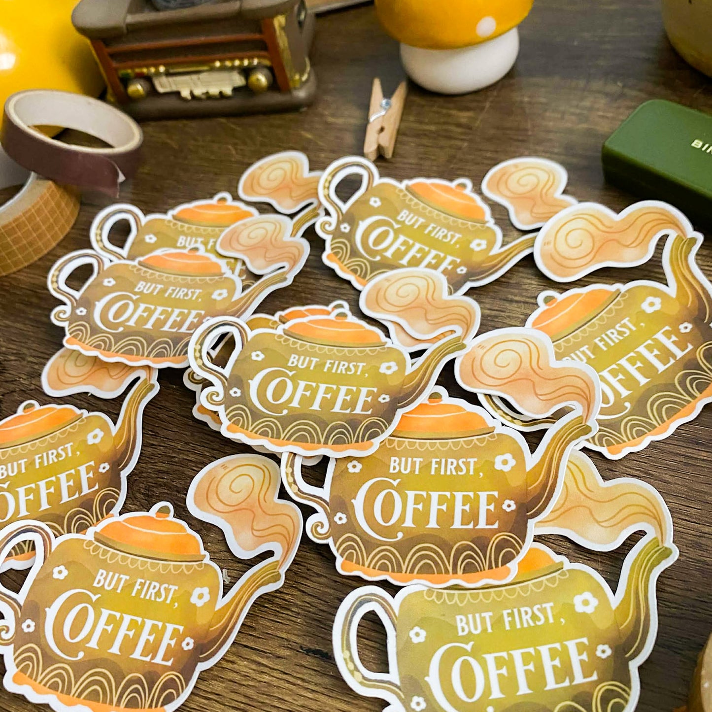 Coffee Waterproof Vinyl Stickers VS003