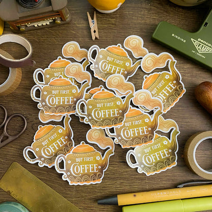 Coffee Waterproof Vinyl Stickers VS003