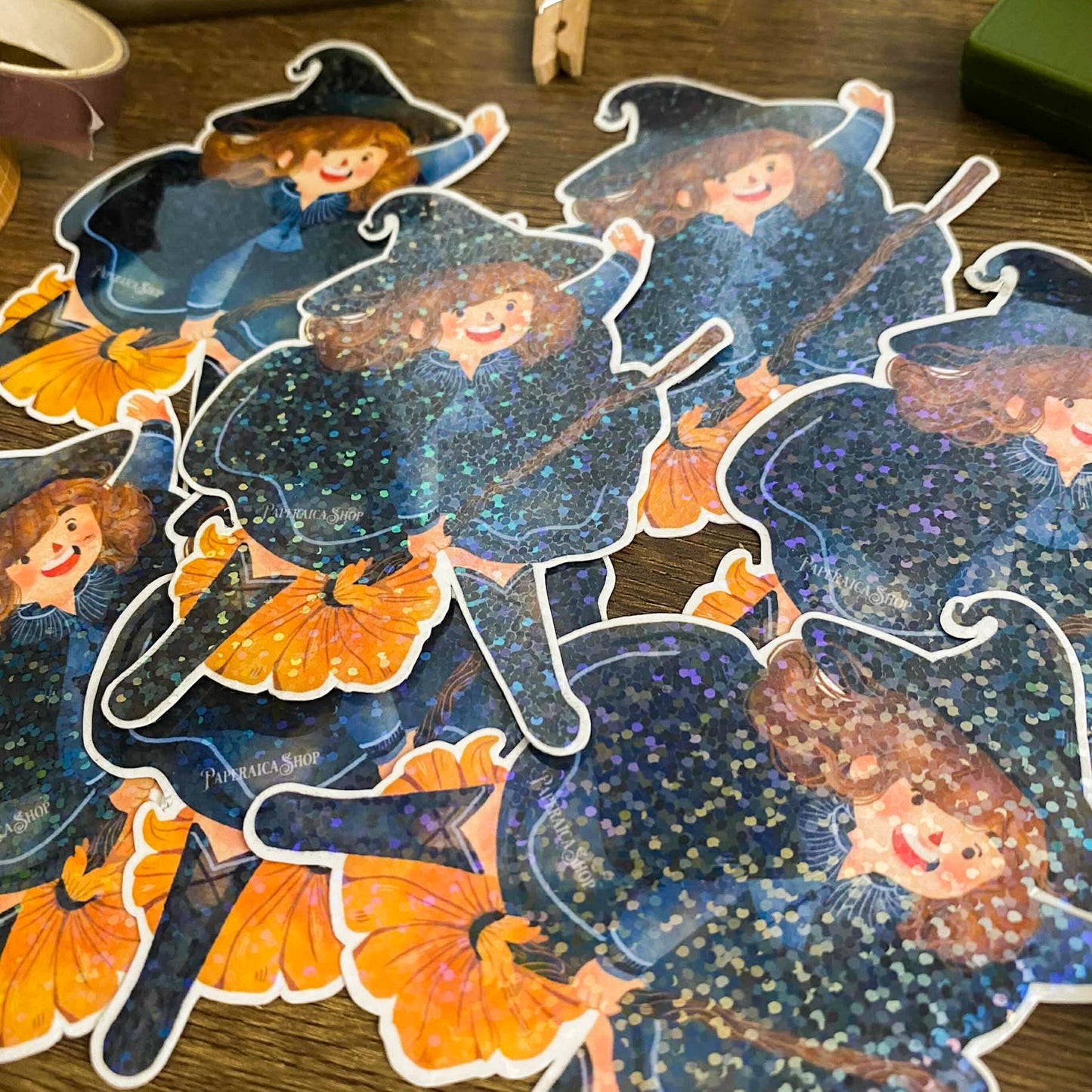 Basic Happy Witch Waterproof Vinyl Stickers VS004