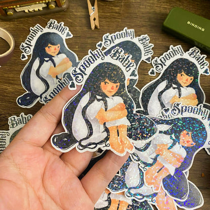 Spooky Babe Waterproof Vinyl Stickers VS005