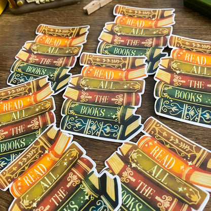 Read All The Books Waterproof Vinyl Stickers VS011