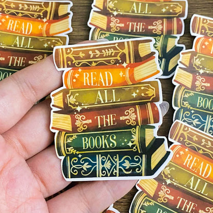 Read All The Books Waterproof Vinyl Stickers VS011
