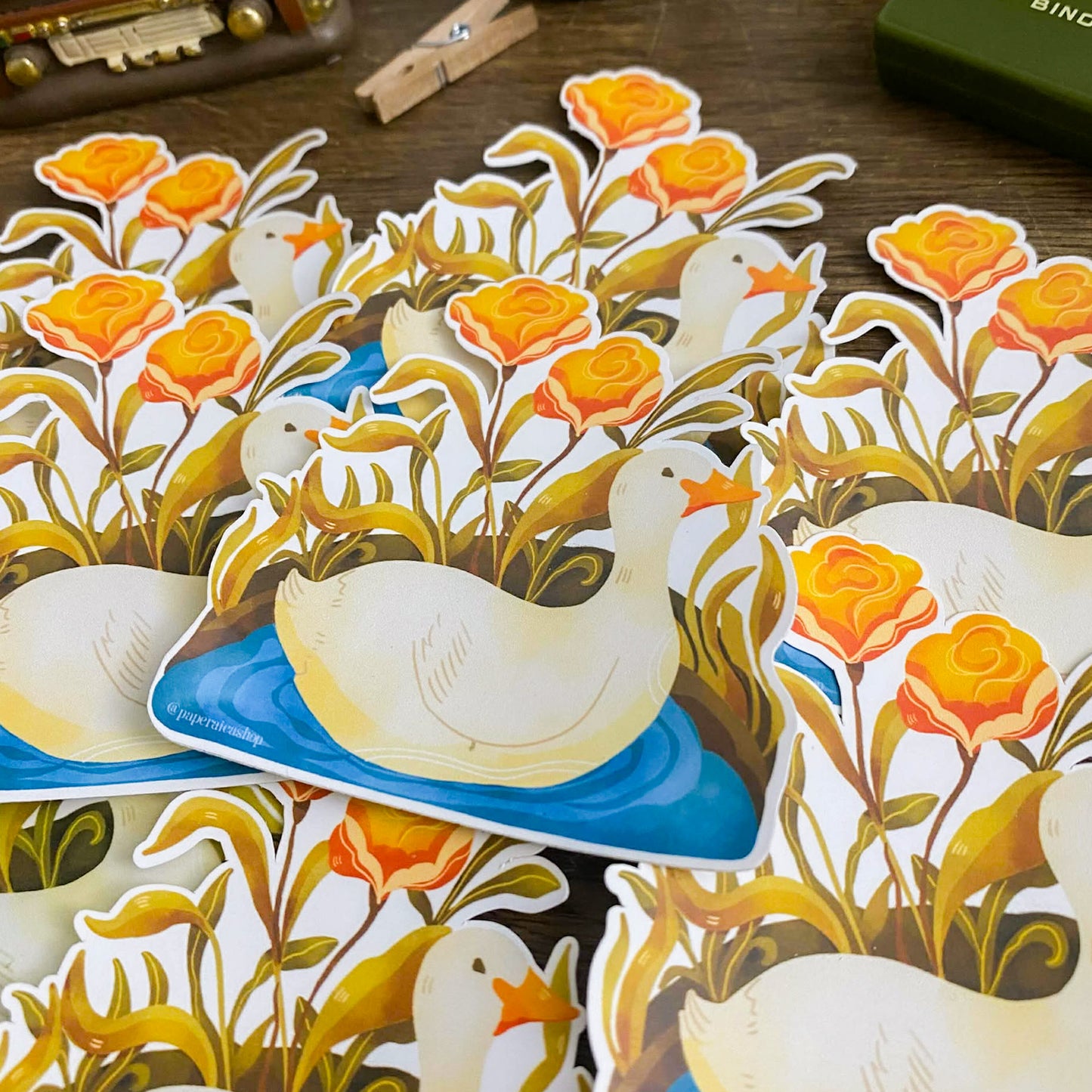 Cute Duck  Waterproof Vinyl Stickers VS012
