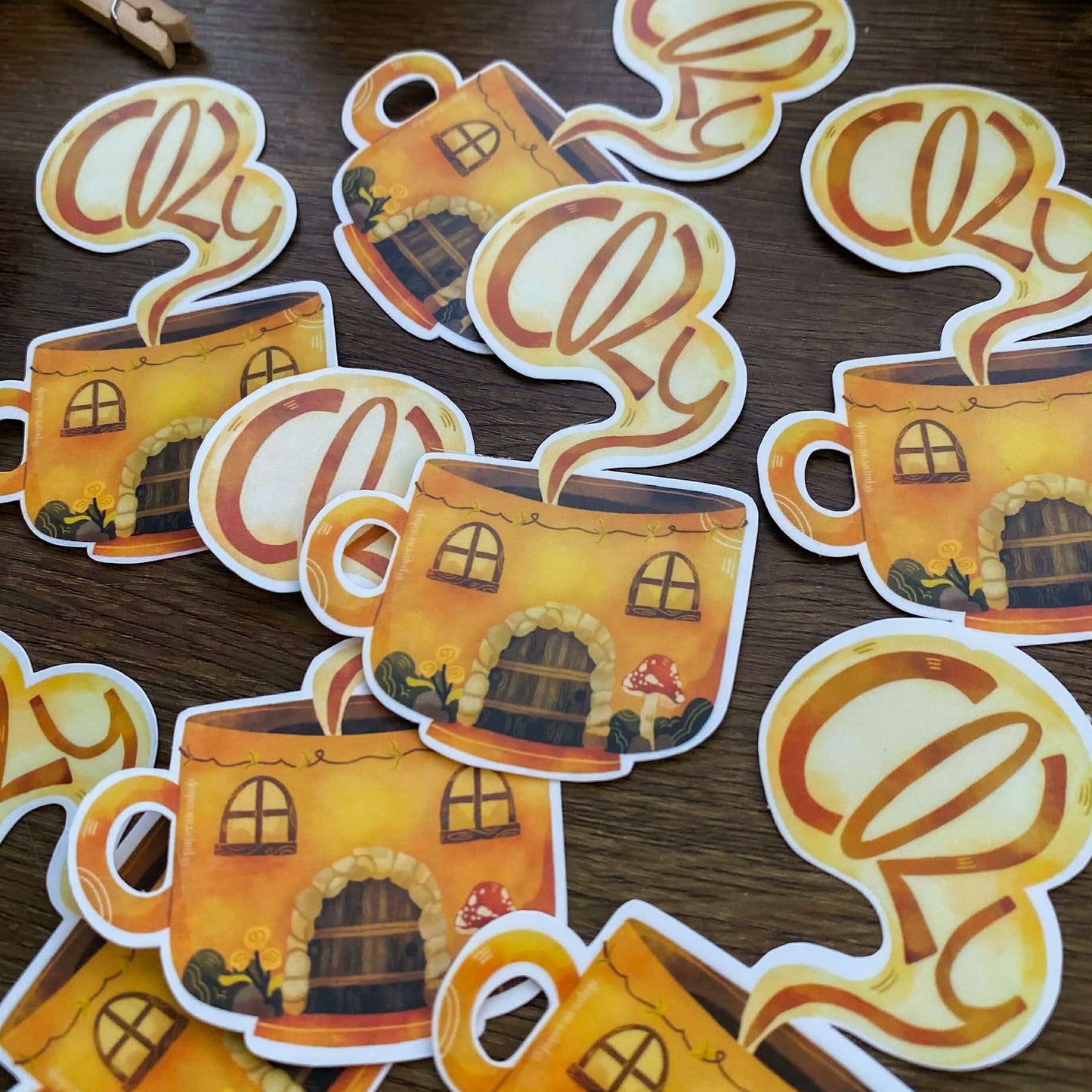 Cozy Moment Waterproof Vinyl Stickers VS014