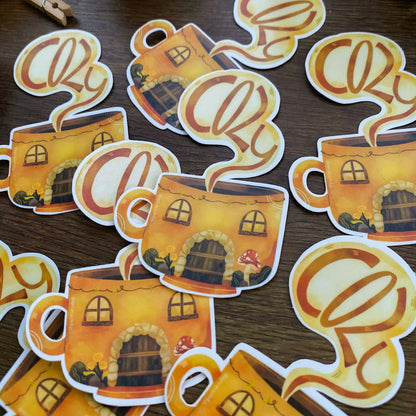 Cozy Moment Waterproof Vinyl Stickers VS014