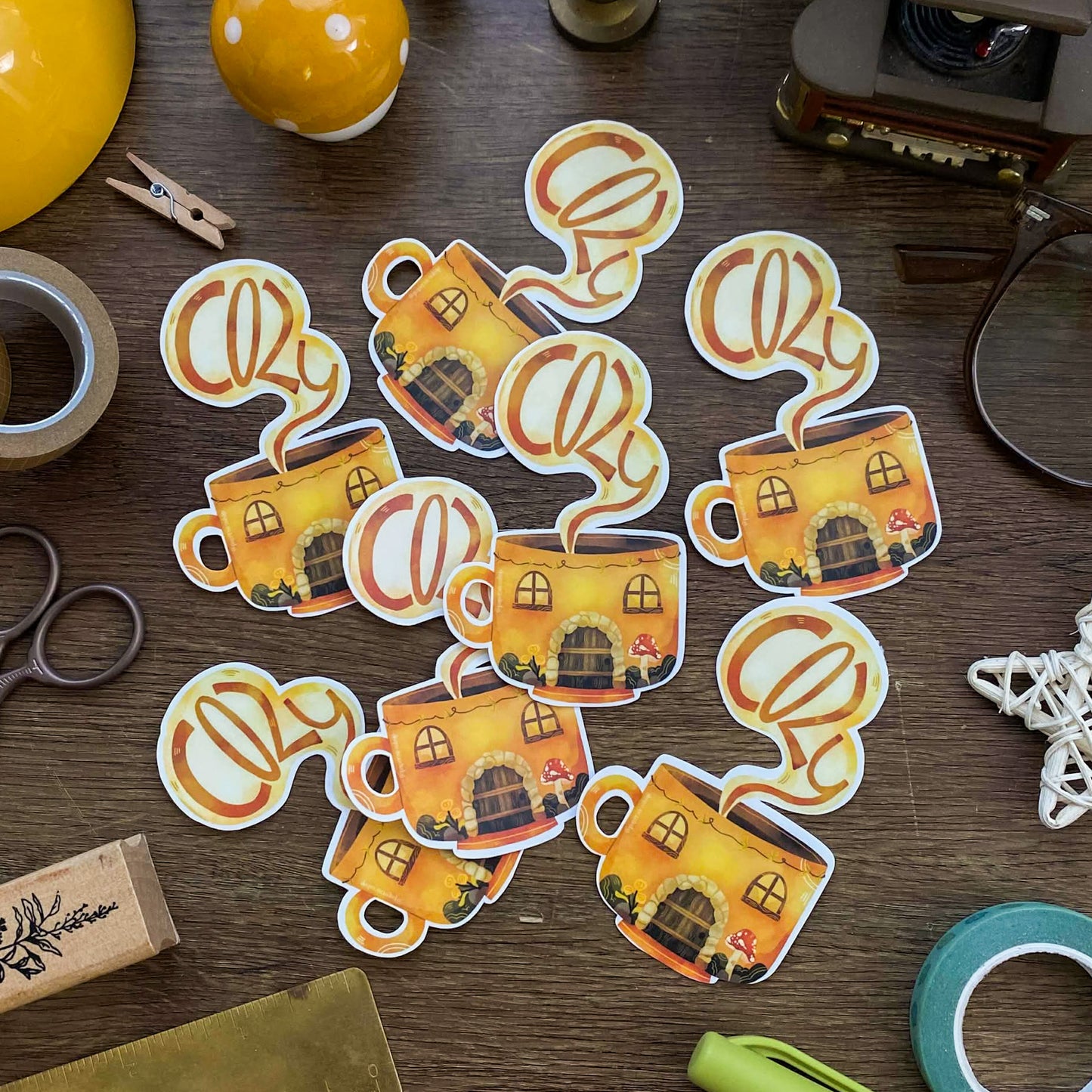 Cozy Moment Waterproof Vinyl Stickers VS014