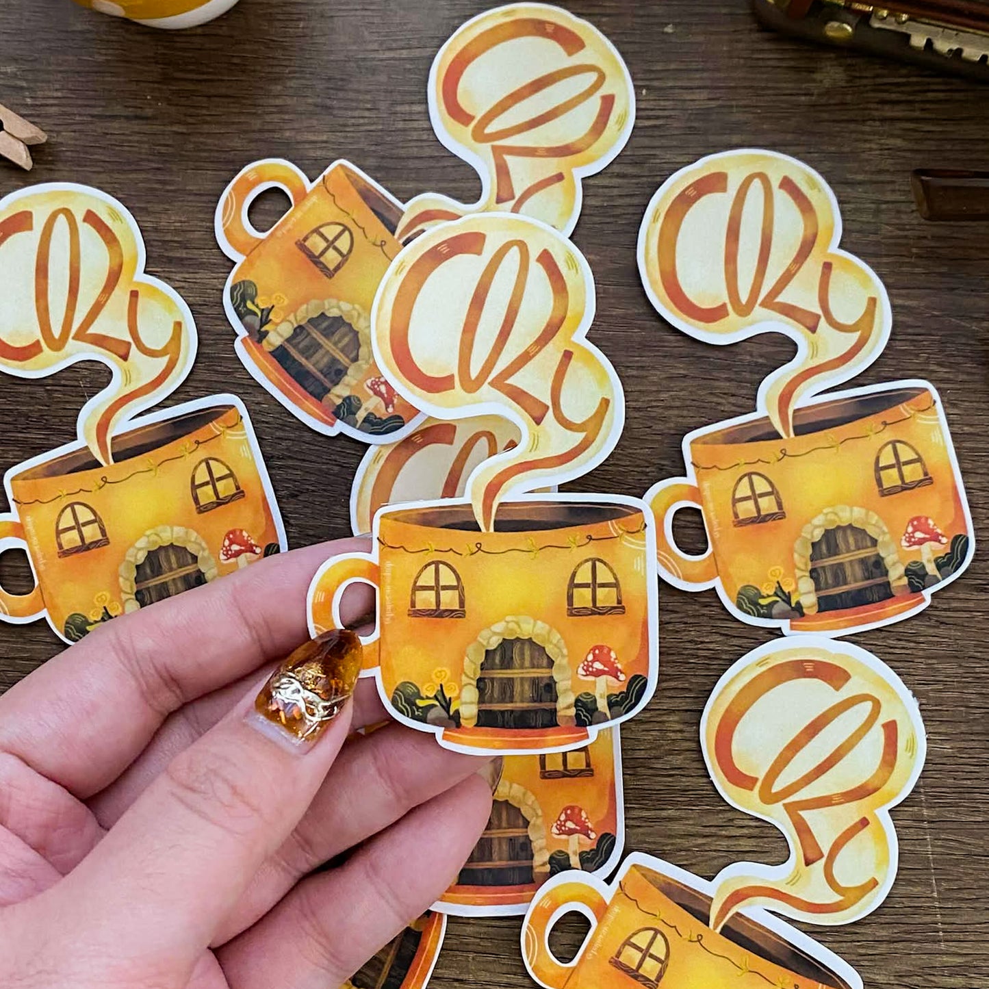 Cozy Moment Waterproof Vinyl Stickers VS014