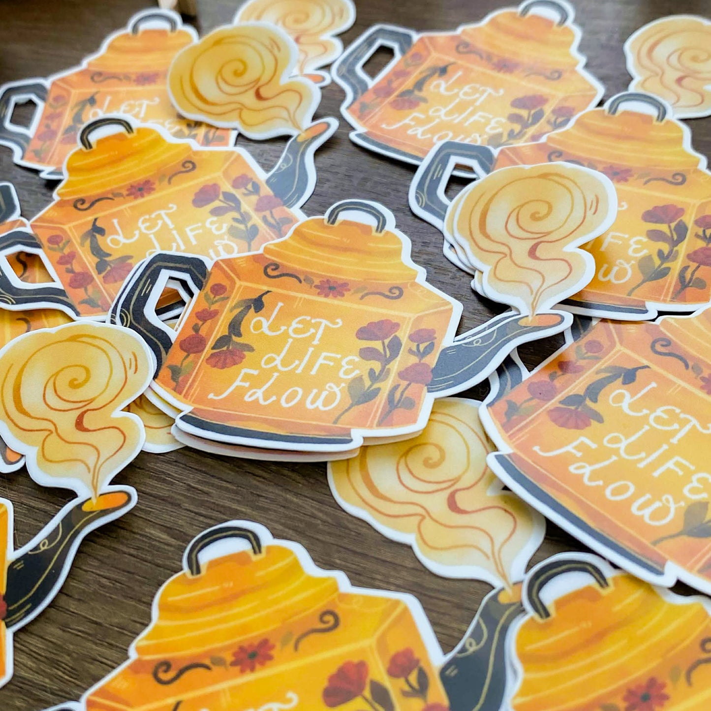 Let Life Flow Waterproof Vinyl Stickers VS025