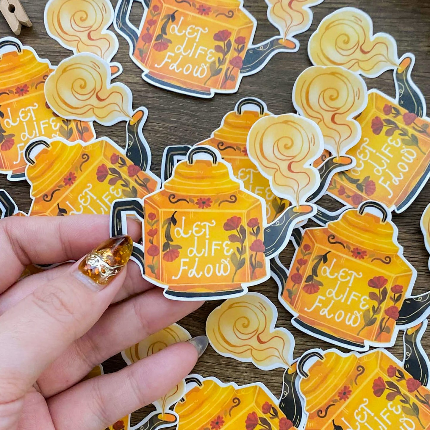 Let Life Flow Waterproof Vinyl Stickers VS025