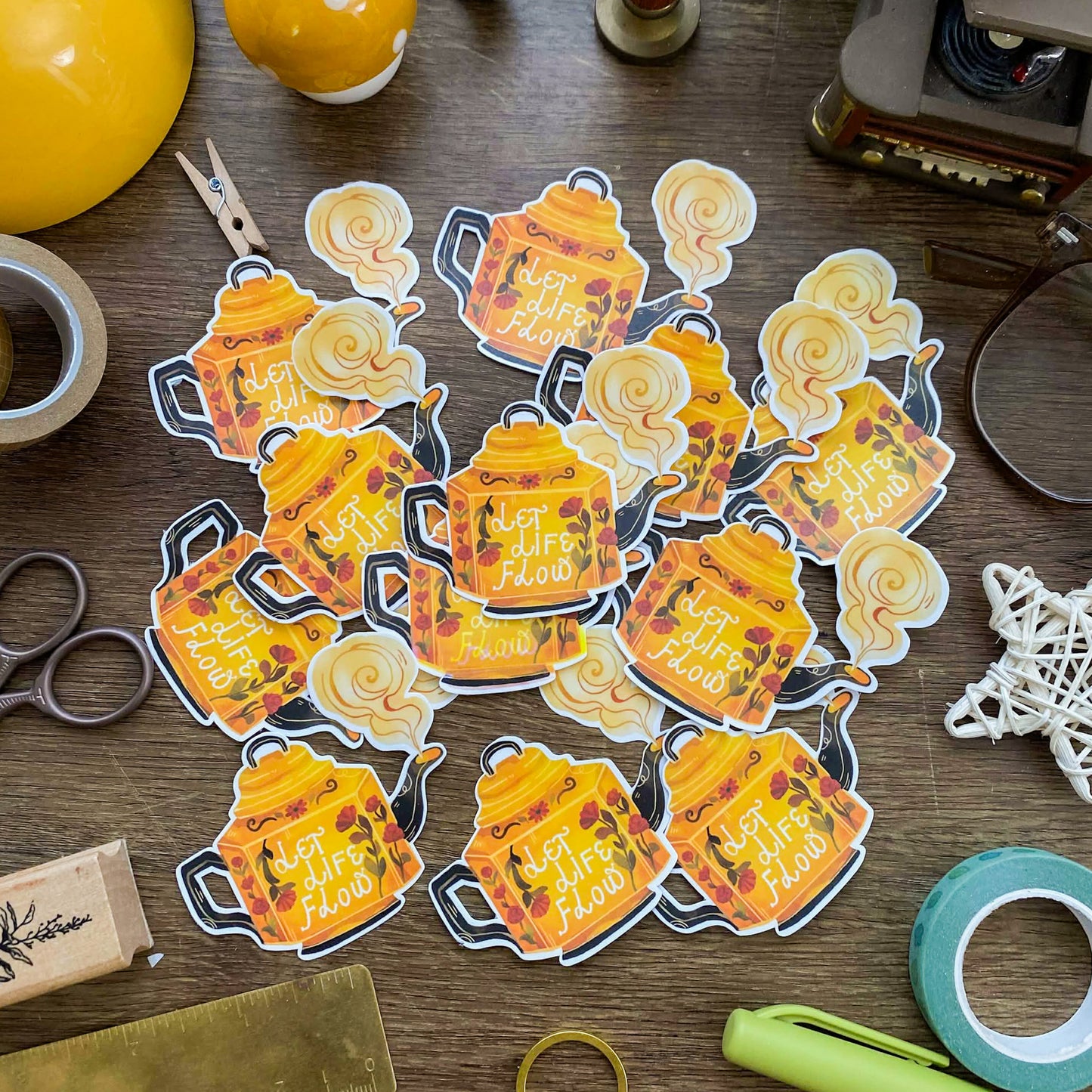 Let Life Flow Waterproof Vinyl Stickers VS025