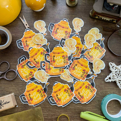 Let Life Flow Waterproof Vinyl Stickers VS025