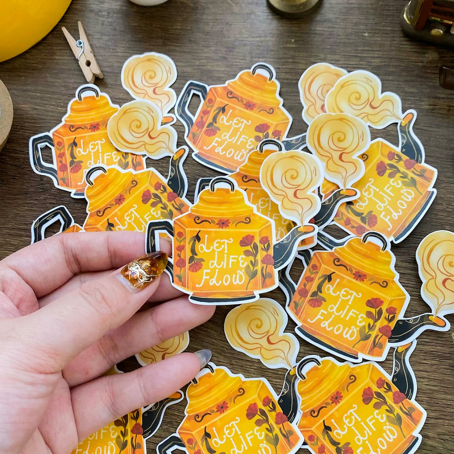 Let Life Flow Waterproof Vinyl Stickers VS025