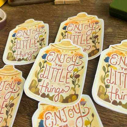 Enjoy The Little Things Waterproof Vinyl Stickers VS026
