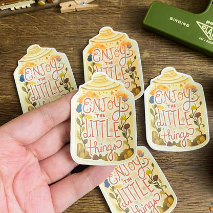 Enjoy The Little Things Waterproof Vinyl Stickers VS026