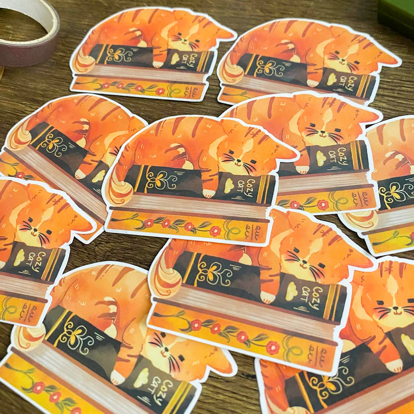 Sleepy Cat Waterproof Vinyl Stickers VS027