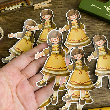 Autumn Girl Waterproof Vinyl Stickers VS029