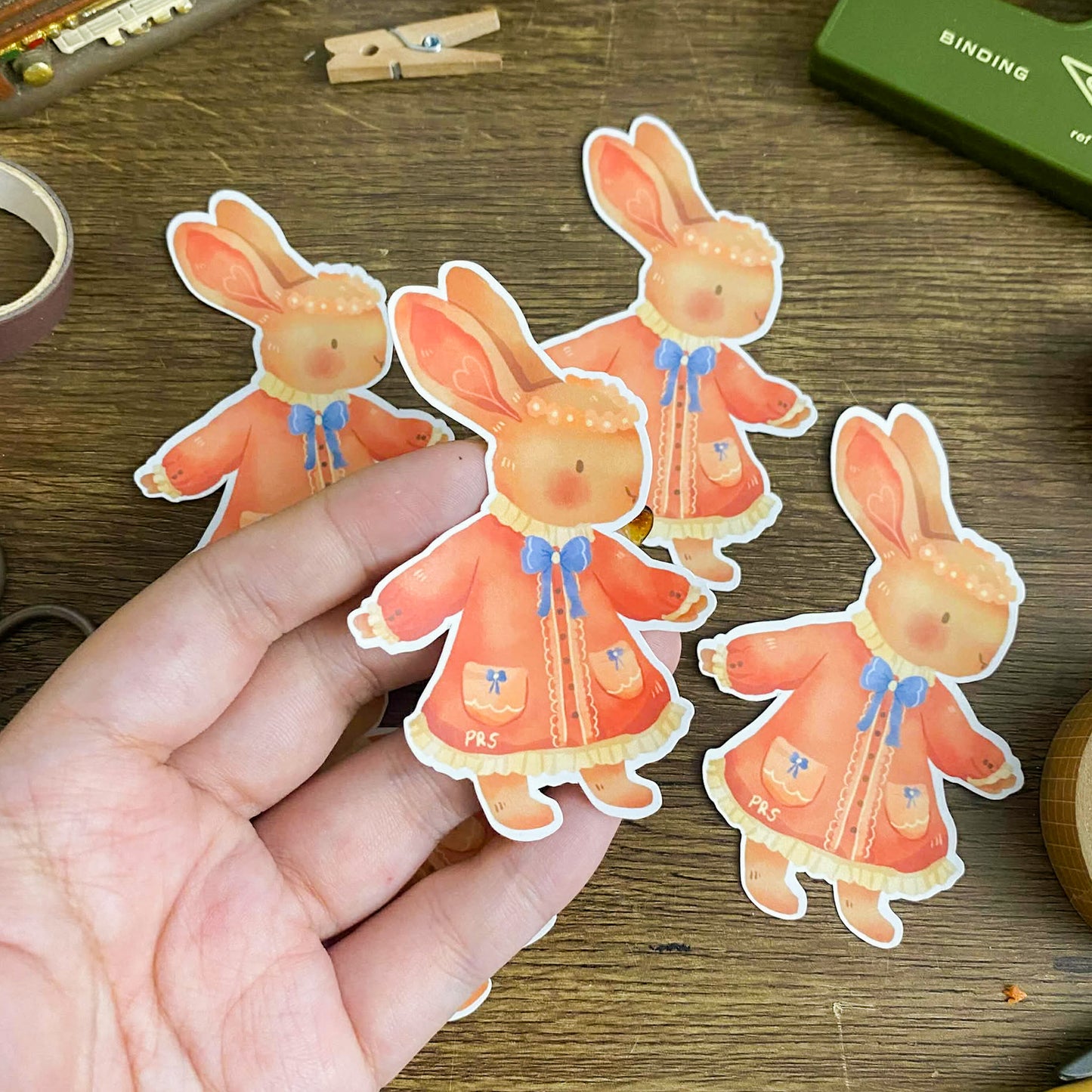 Little Miss Bunny Waterproof Vinyl Stickers VS037