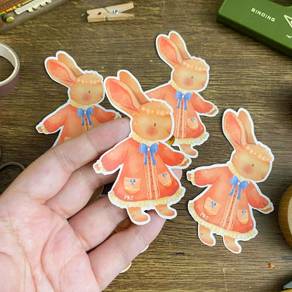 Little Miss Bunny Waterproof Vinyl Stickers VS037