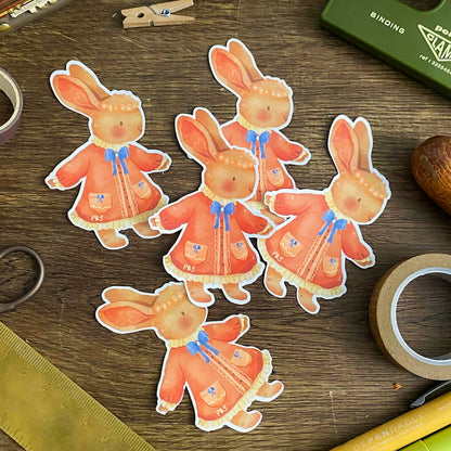Little Miss Bunny Waterproof Vinyl Stickers VS037