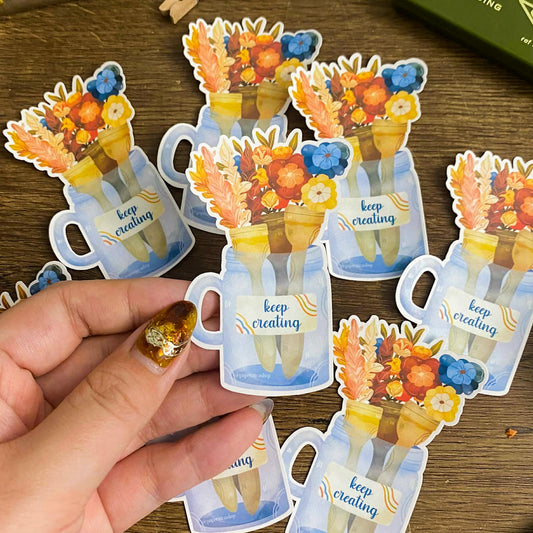 Keep Creating Waterproof Vinyl Stickers VS013