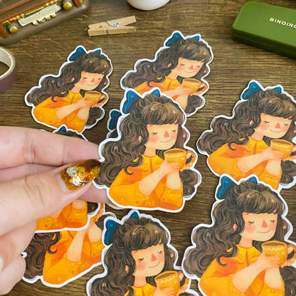 Teacup Maica Waterproof Vinyl Stickers VS044