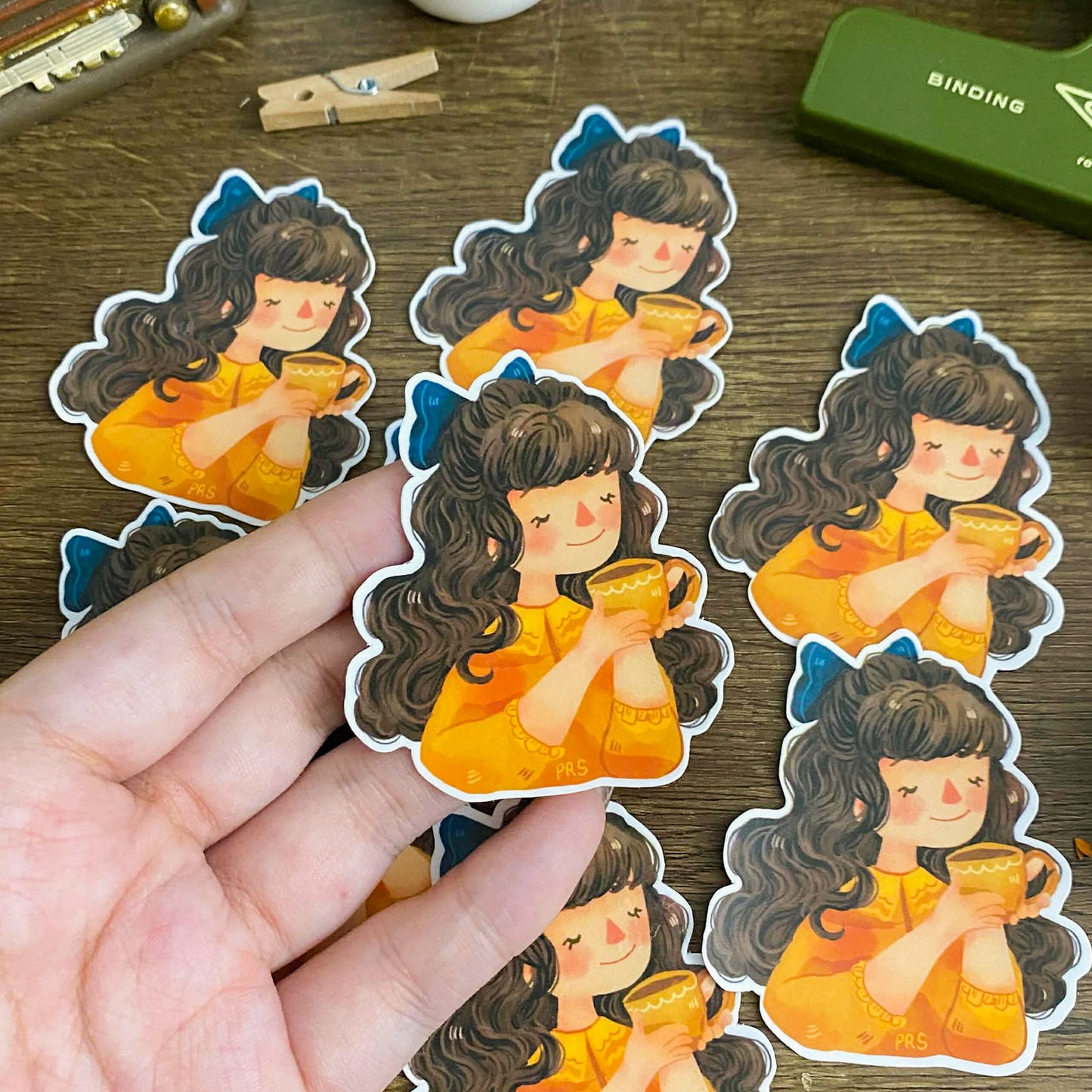 Teacup Maica Waterproof Vinyl Stickers VS044