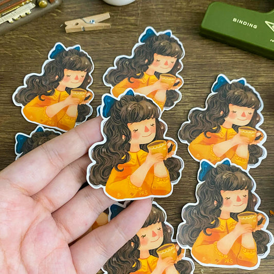 Teacup Maica Waterproof Vinyl Stickers VS044