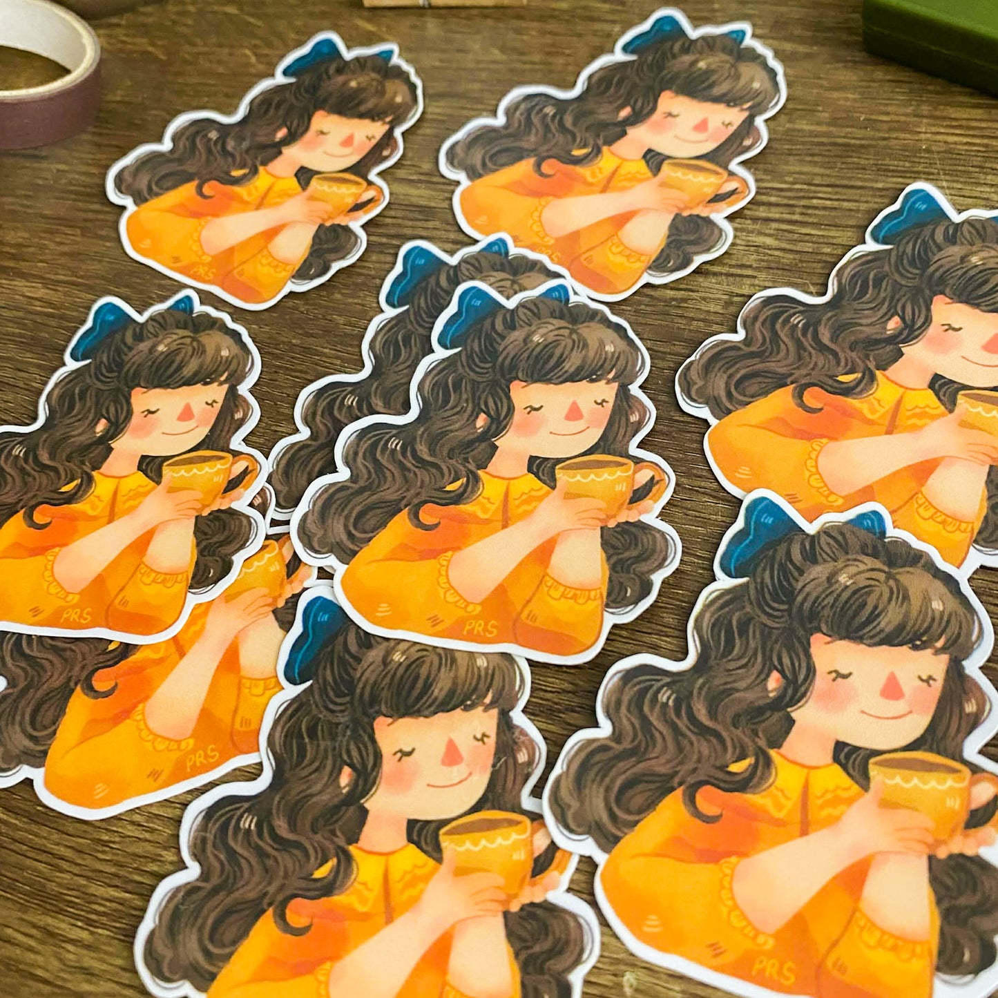 Teacup Maica Waterproof Vinyl Stickers VS044