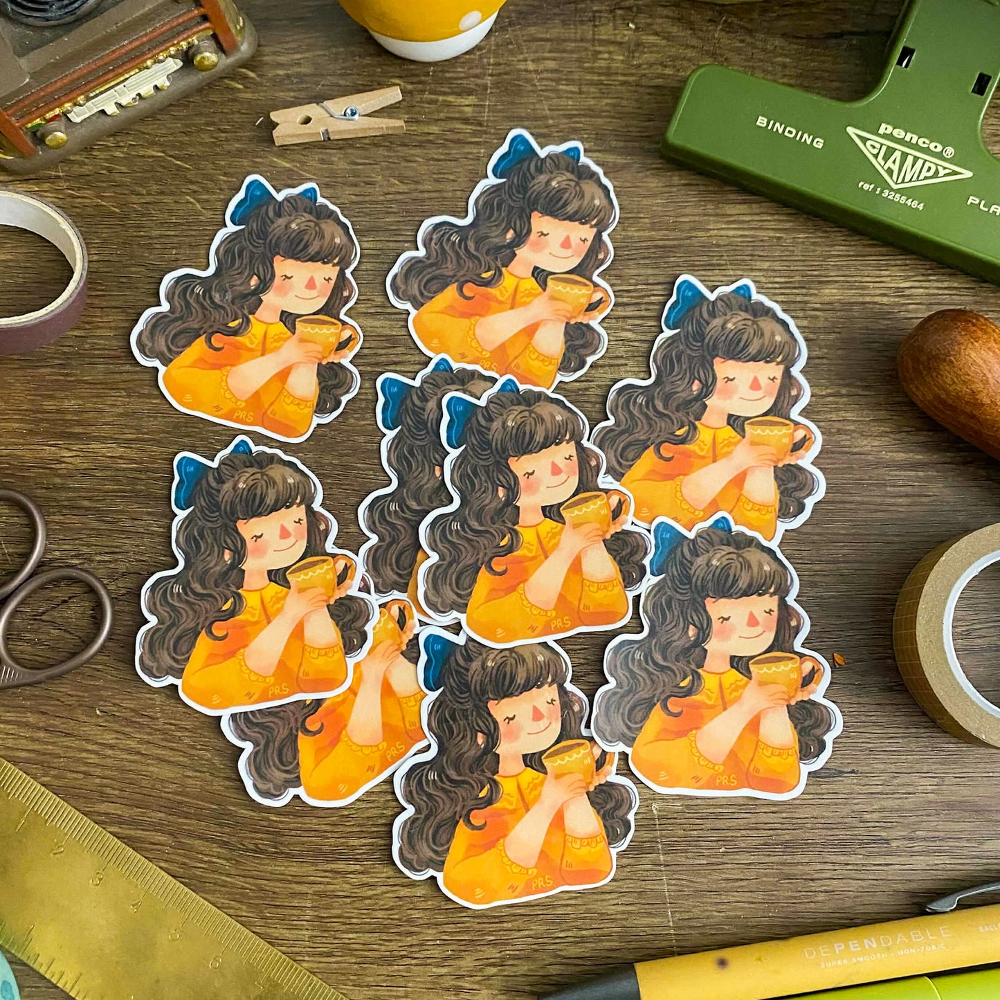 Teacup Maica Waterproof Vinyl Stickers VS044