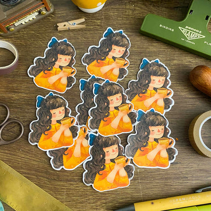 Teacup Maica Waterproof Vinyl Stickers VS044