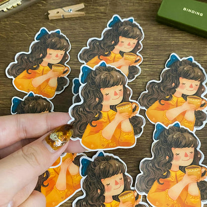 Teacup Maica Waterproof Vinyl Stickers VS044