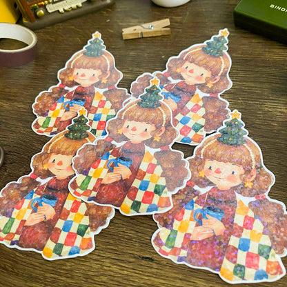 Comfy Christmas Waterproof Vinyl Stickers VS052