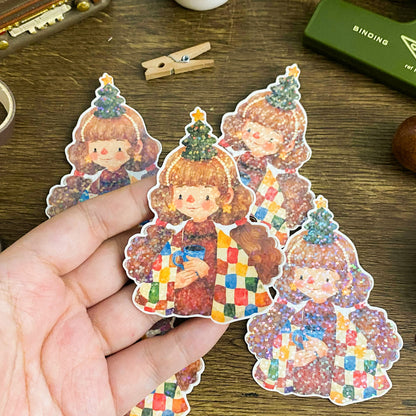 Comfy Christmas Waterproof Vinyl Stickers VS052