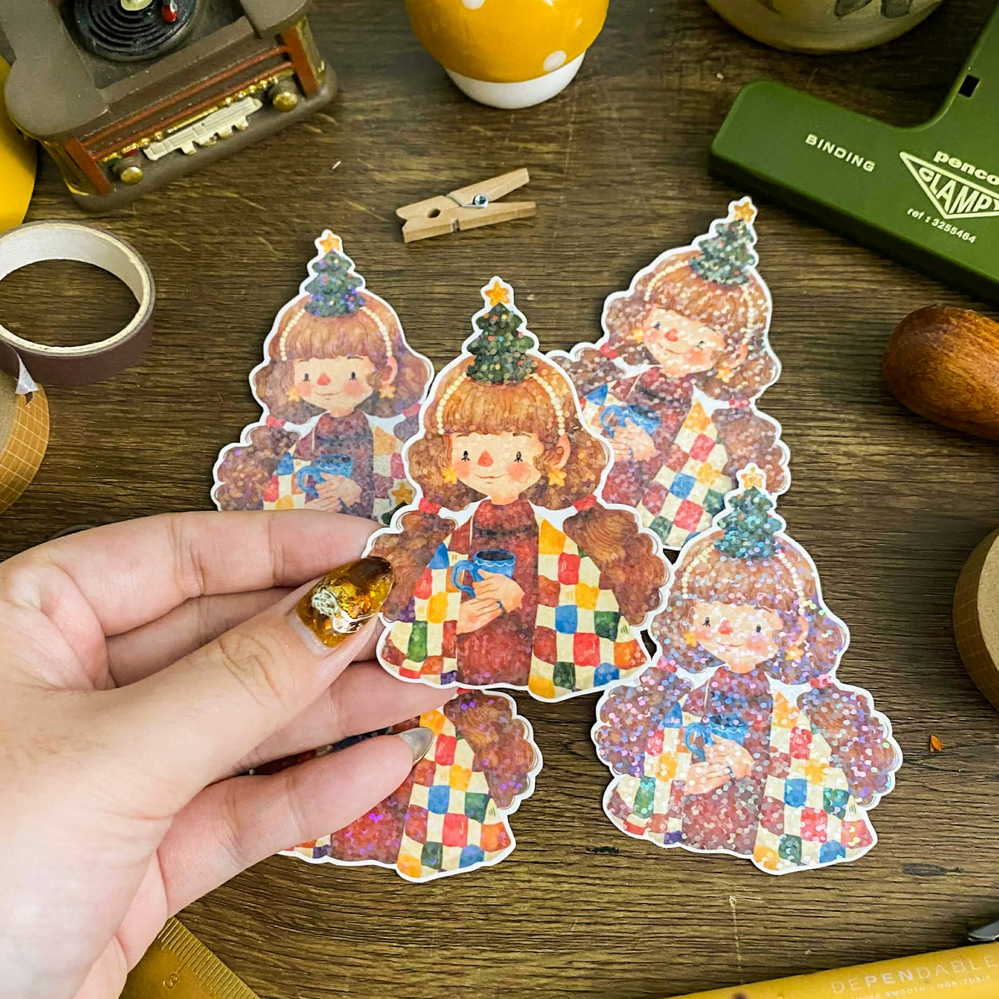 Comfy Christmas Waterproof Vinyl Stickers VS052