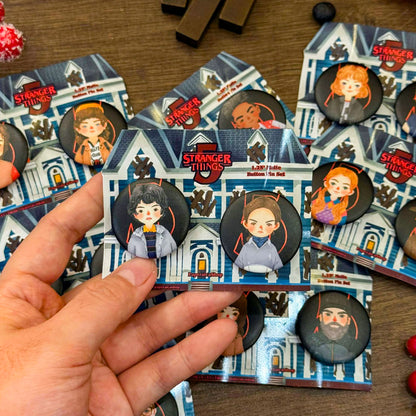 Stranger Things 5 Button Pins, Deco Pins, Stranger Things Merch | FBP032