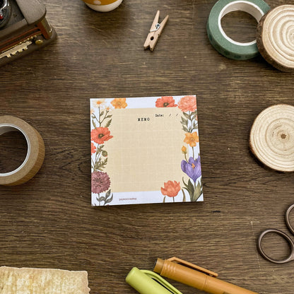 Spring Floral Notepad, 40 Leaves Notepad, Notes Memopad NP015