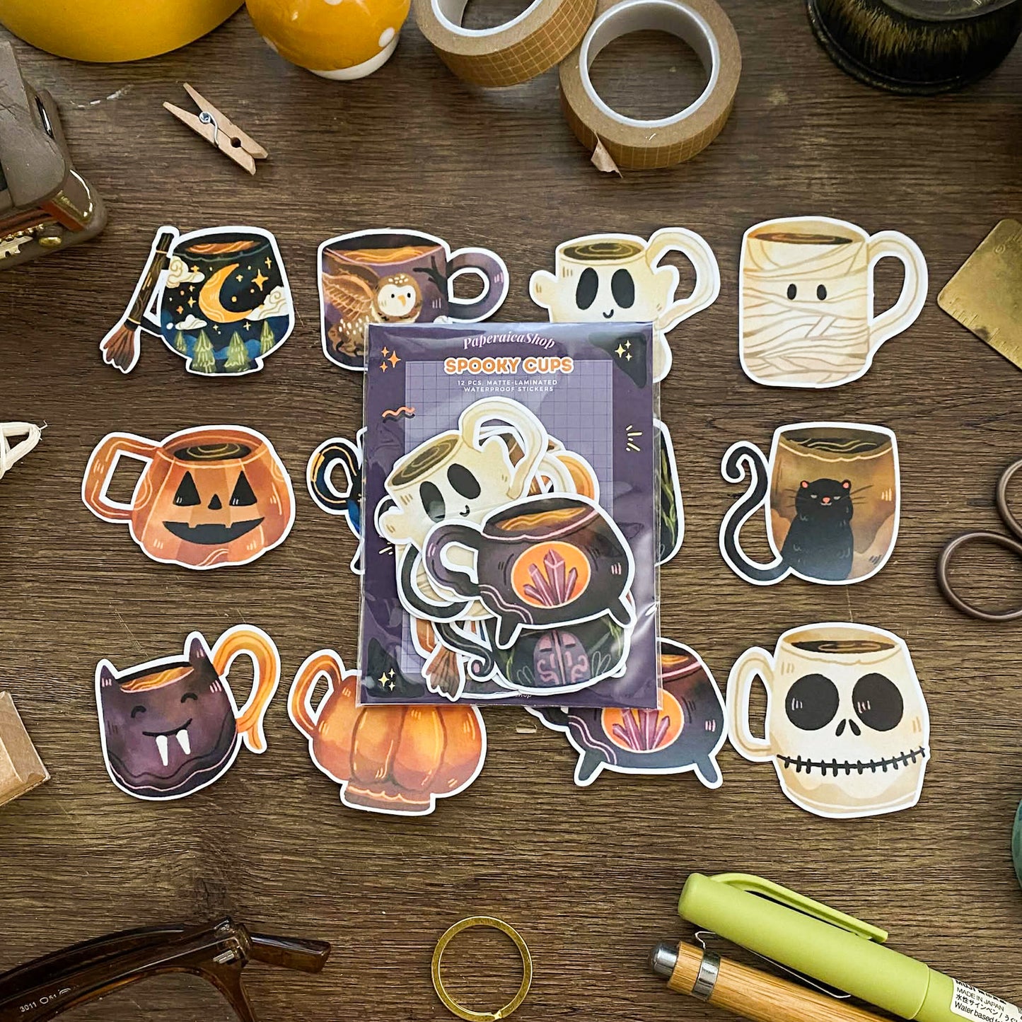 Spooky Cups Sticker Pack SP026