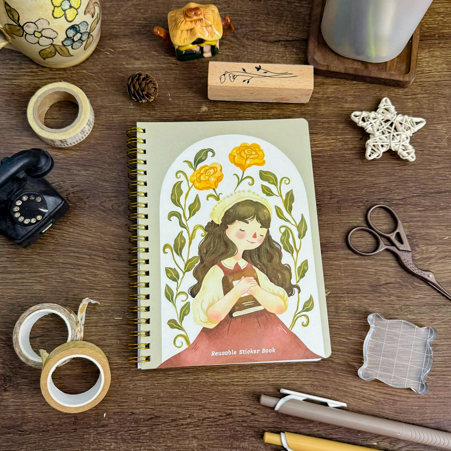 SB004 Sticker Love Sticker Book Reusable Book, Sticker Release Paper Book | Paperaicashop