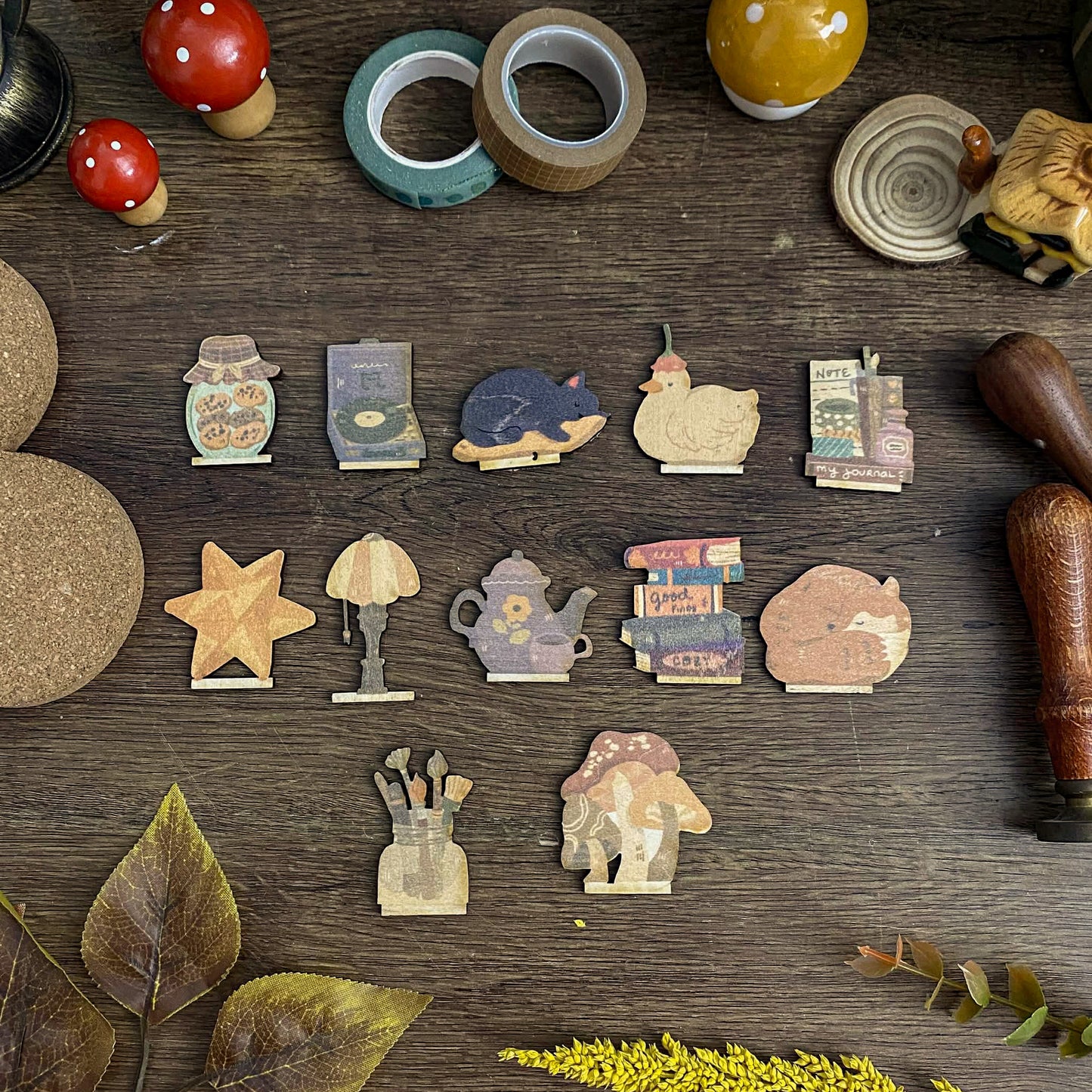 COZY HOMESTEAD SET  (MINI WOODEN STANDEE SET)