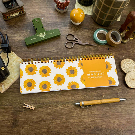 Sunflower Desk Weekly Schedule Book, Cozy Desk Weekly Schedule Book DW002