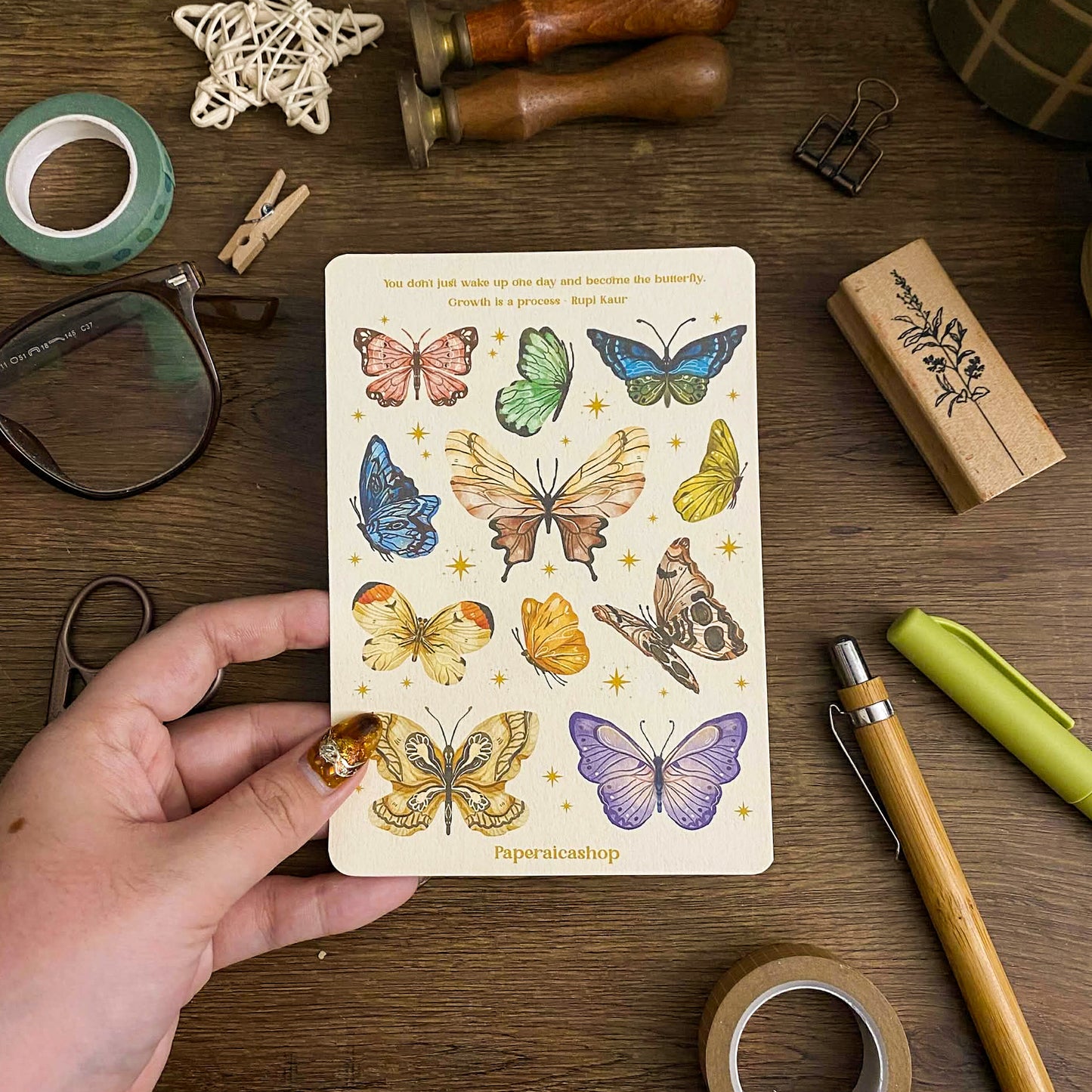 Elegant Butterfly Daily Aesthetic Postcards 4x6 Art print PC004